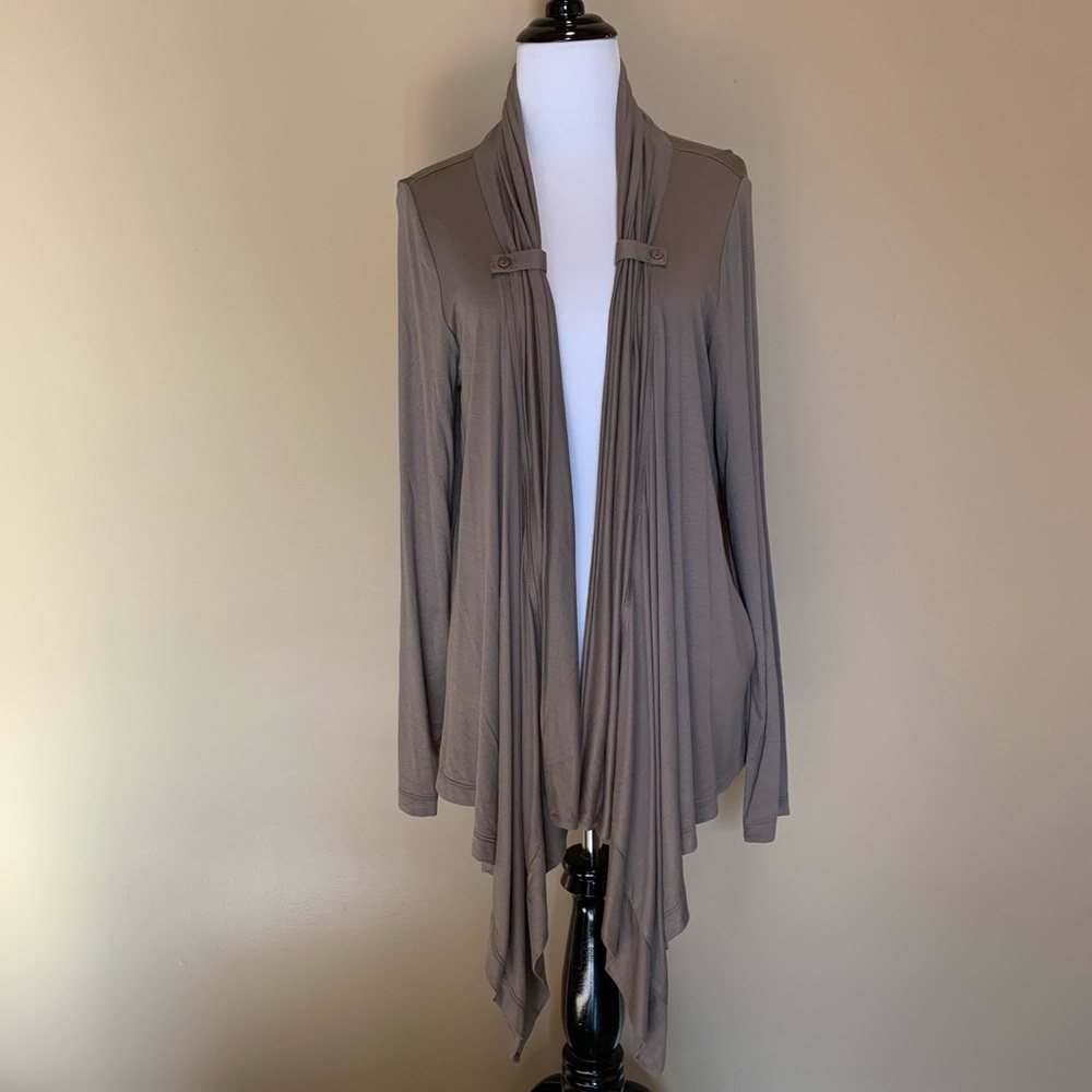 Everyday neutral taupe Flowy cardigan